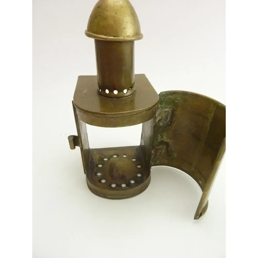 Vintage Brass Ship Binnacle Lantern Housing Case Nautical Marine Decor Shell 8